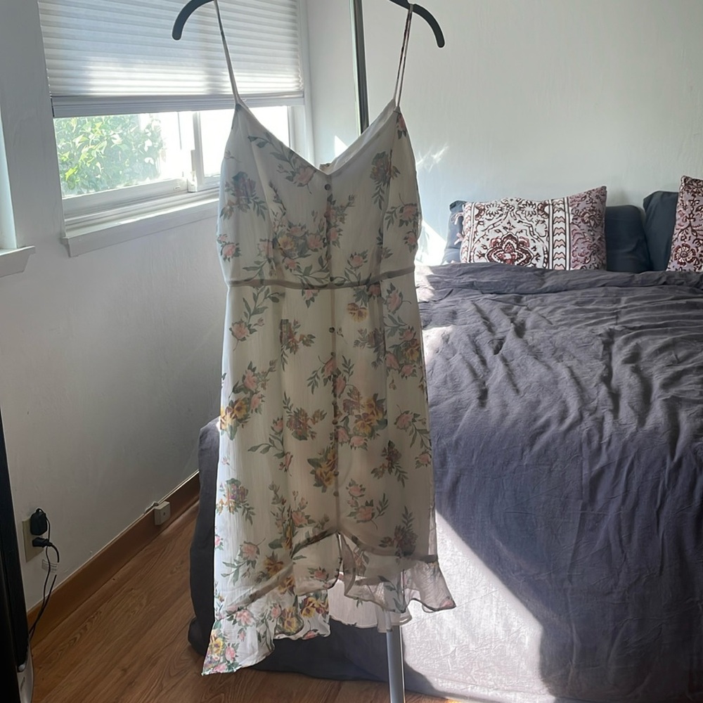 Floral Lined Mini Dress